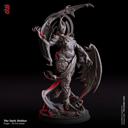 Dark Mother Miniature | Huge Fiend Female Demon Aberration Monster Figurine | 75mm Base - Plague Miniatures