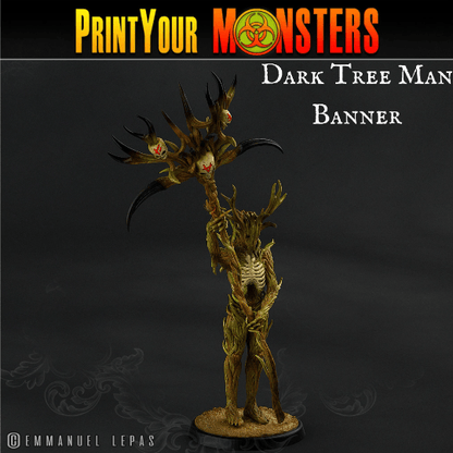 Dark Tree Man Miniatures 2 Axes | Print Your Monsters | Tabletop gaming | DnD Miniature | Dungeons and Dragons, dnd 5e dnd monster treant - Plague Miniatures shop for DnD Miniatures