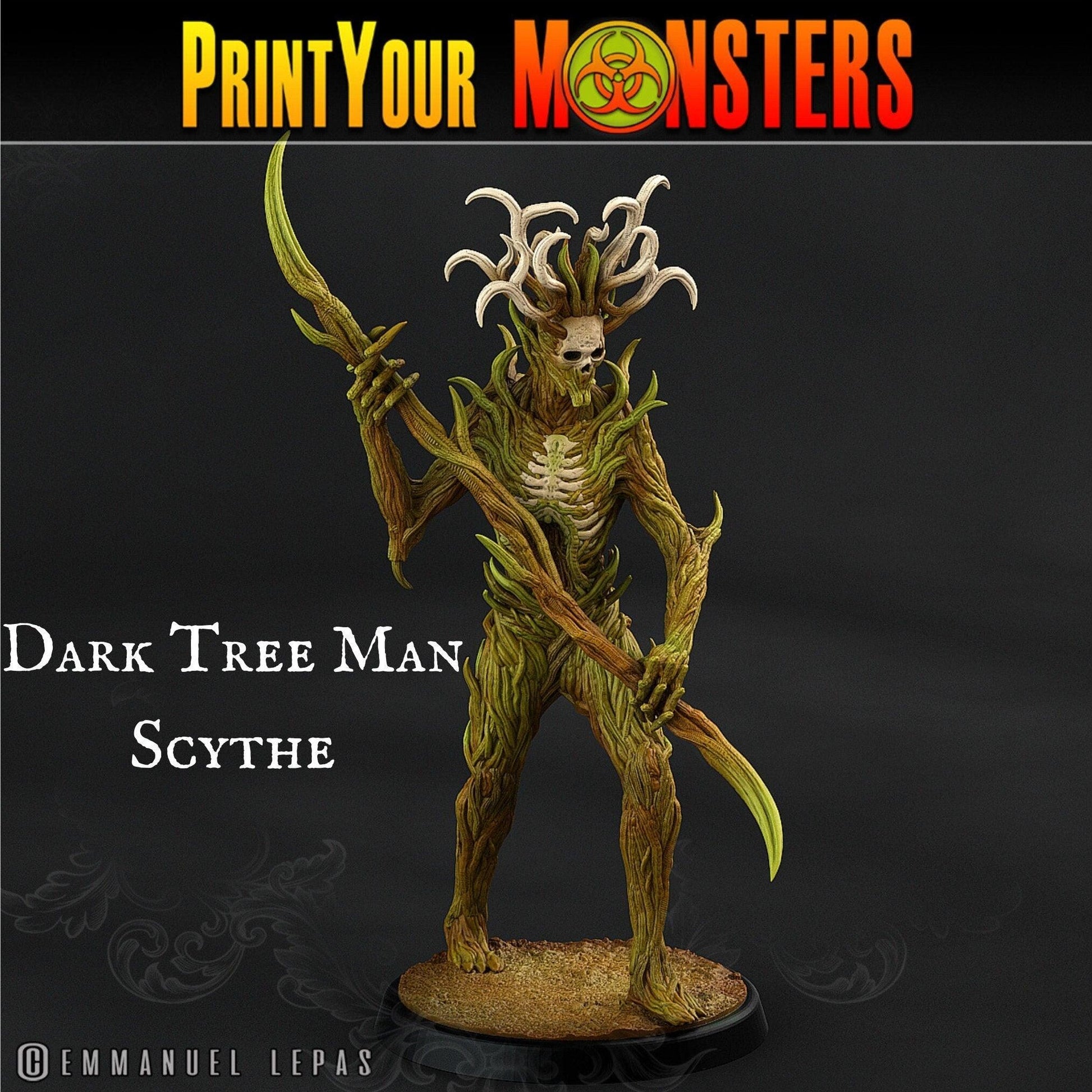 Dark Tree Man Miniatures Bannerman | Print Your Monsters | Tabletop gaming | DnD Miniature | Dungeons and Dragons, dnd 5e dnd monster treant - Plague Miniatures shop for DnD Miniatures