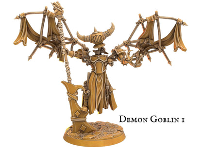 Demon DnD Goblin Miniature - 2 Poses - 32mm scale Tabletop gaming DnD Miniature Dungeons and Dragons, dnd 5e - Plague Miniatures