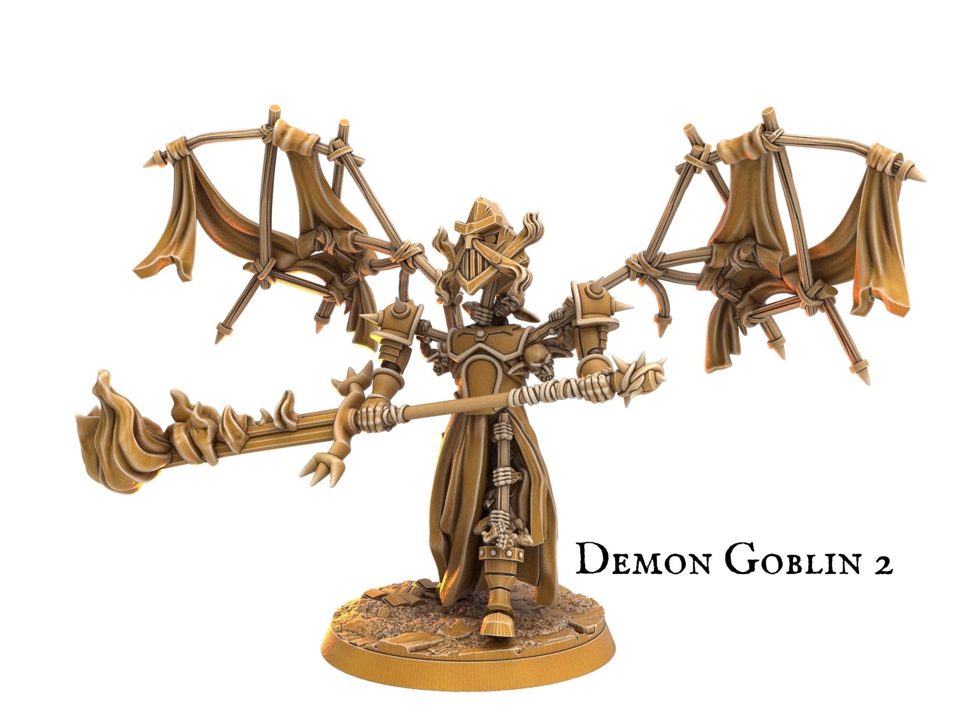 Demon DnD Goblin Miniature - 2 Poses - 32mm scale Tabletop gaming DnD Miniature Dungeons and Dragons, dnd 5e - Plague Miniatures