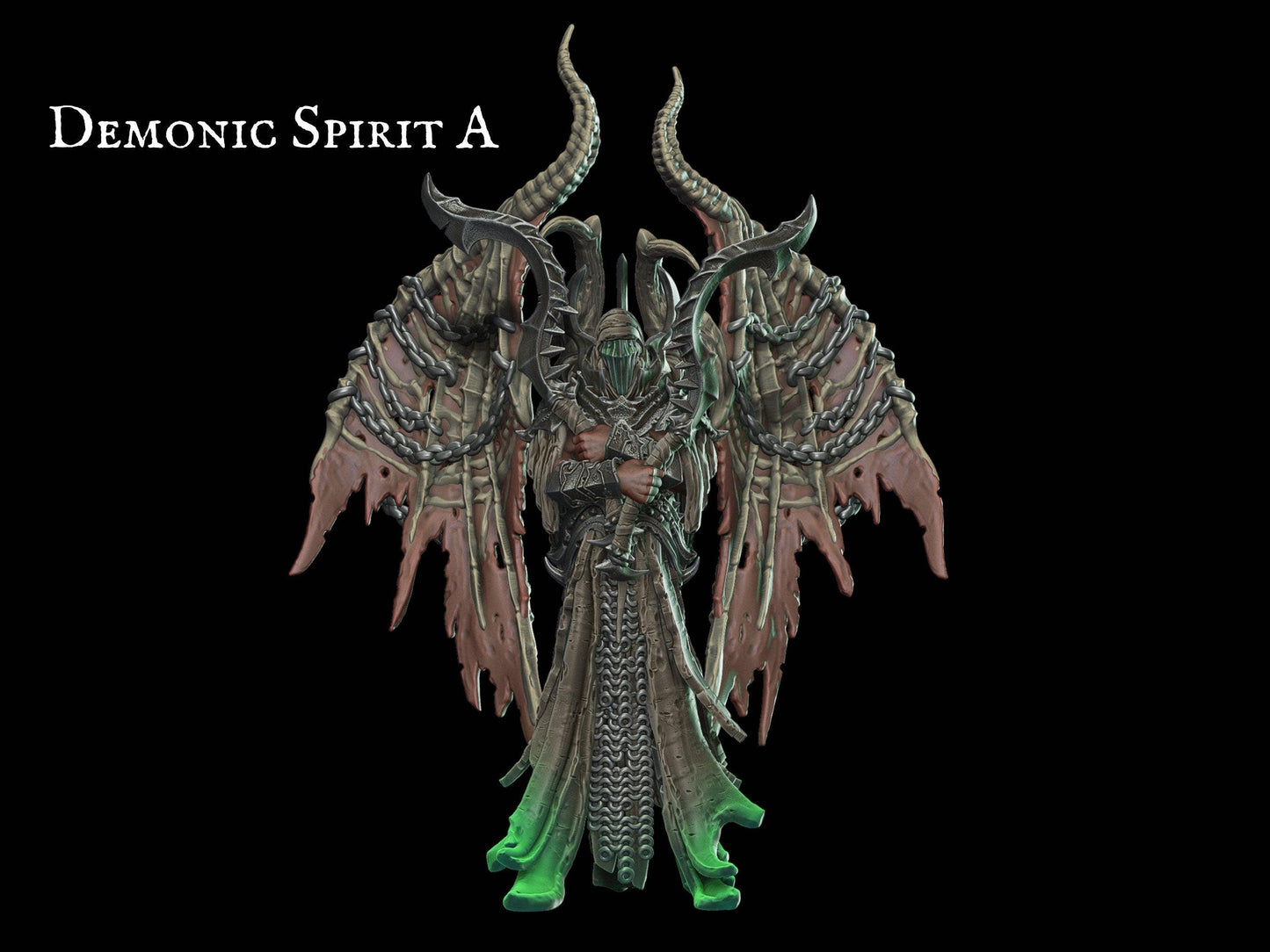 Demonic Spirit DnD Miniature - 3 Poses - 28mm scale Tabletop gaming DnD Miniature Dungeons and Dragons, dnd 5e - Plague Miniatures