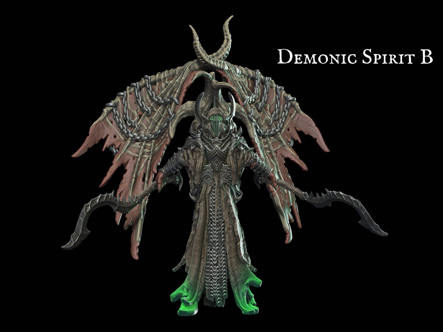 Demonic Spirit DnD Miniature - 3 Poses - 28mm scale Tabletop gaming DnD Miniature Dungeons and Dragons, dnd 5e - Plague Miniatures