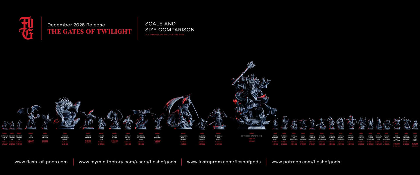 Devilish Goblin Trio Miniatures | Goblin Fighter Monstrosity Monster Set | 32mm Scale - Plague Miniatures