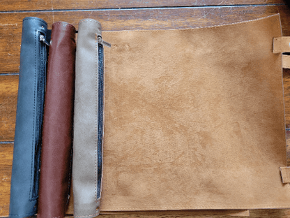 Dice Mat, dice storage and scroll of rolling mat, felt and leather dnd dice mat for RPG Tabletop gaming, custom Dice mat - Plague Miniatures