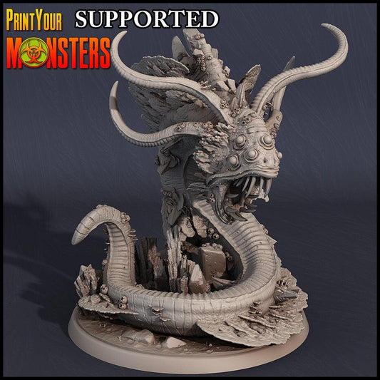 Dire Anglerfish Miniature | Monstrous Deep-Sea Predator | 50mm Base - Plague Miniatures