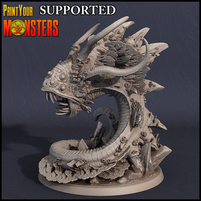 Dire Anglerfish Miniature | Monstrous Deep-Sea Predator | 50mm Base - Plague Miniatures