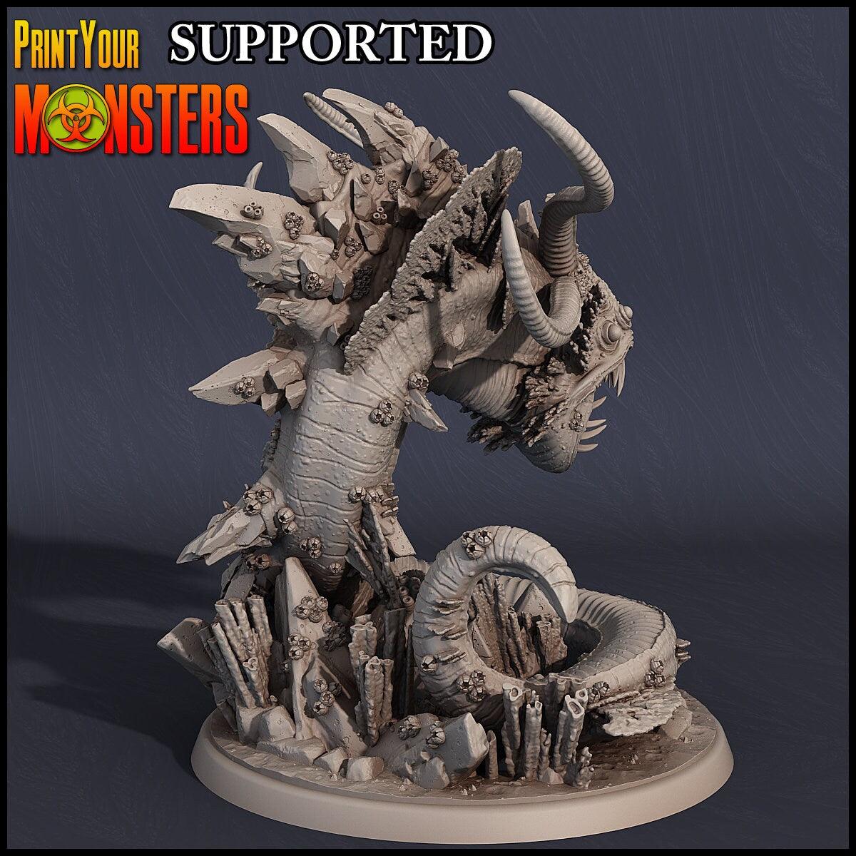 Dire Anglerfish Miniature | Monstrous Deep-Sea Predator | 50mm Base - Plague Miniatures