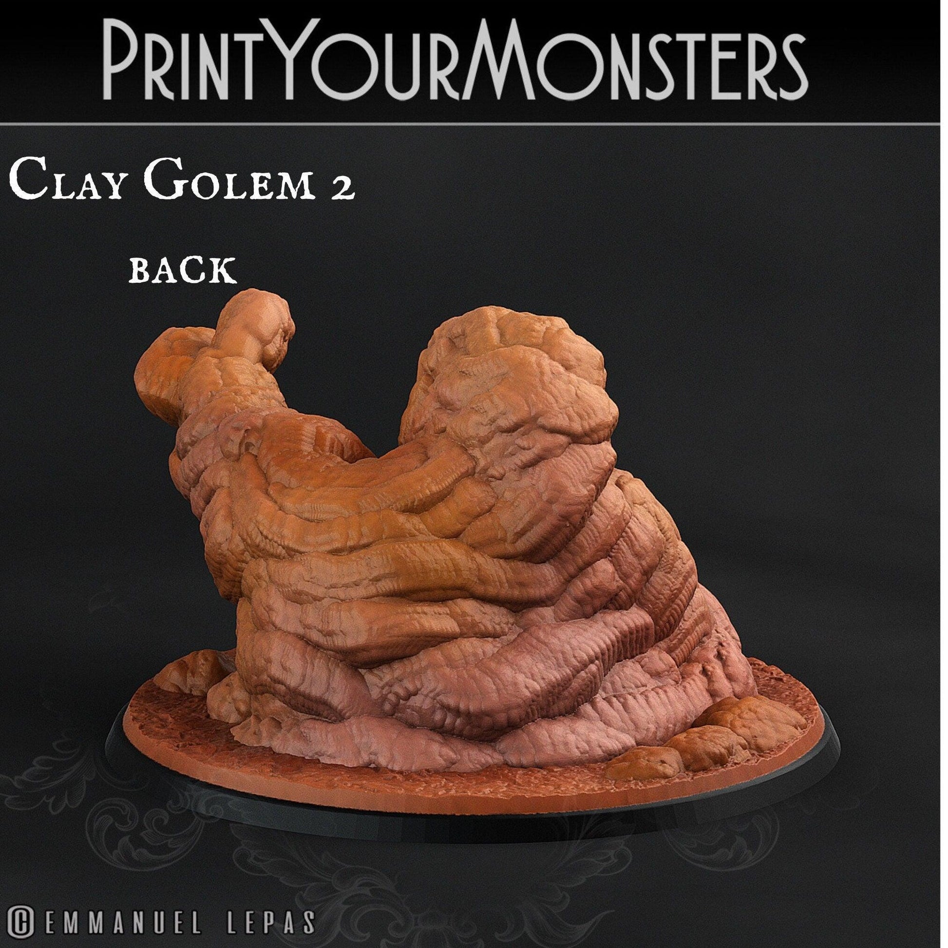 DnD Clay Golem Miniature | Clay Construct Figurine - Plague Miniatures
