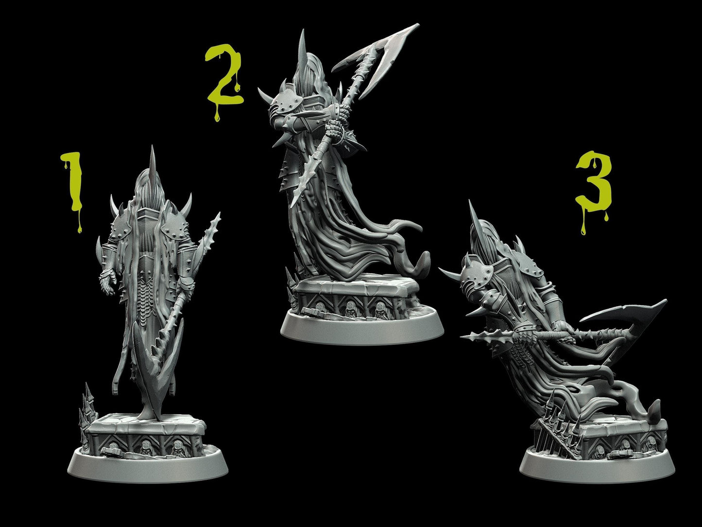 DnD Corrupted Fiend Miniature - 3 Poses - 28mm scale Tabletop gaming DnD Miniature Dungeons and Dragons dnd 5e - Plague Miniatures shop for DnD Miniatures