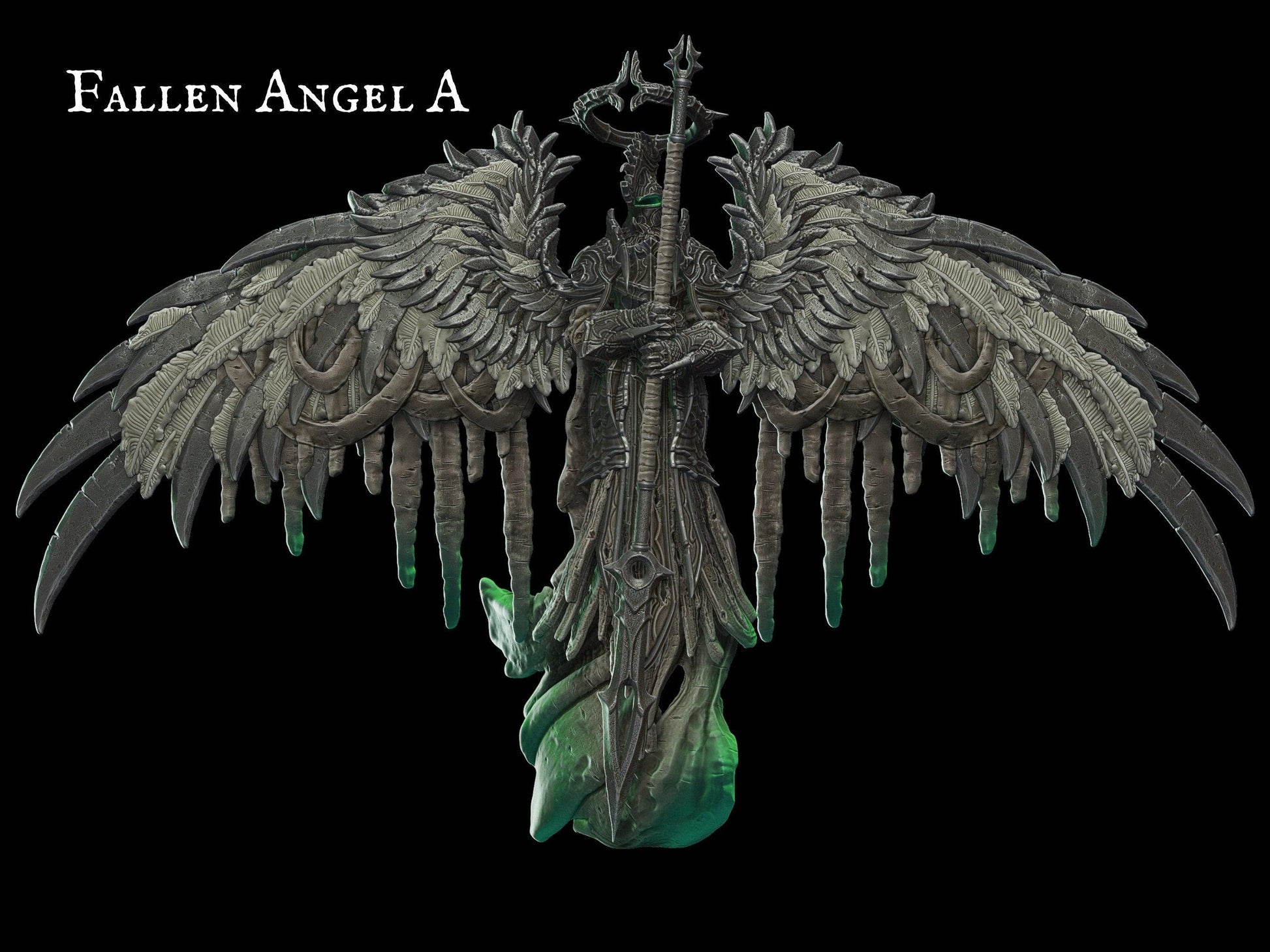 DnD Fallen Angel Miniature 28mm scale Tabletop gaming DnD Miniature Dungeons and Dragons dnd 5e dungeon master gift dnd angel mini - Plague Miniatures