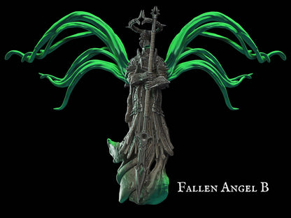 DnD Fallen Angel Miniature 28mm scale Tabletop gaming DnD Miniature Dungeons and Dragons dnd 5e dungeon master gift dnd angel mini - Plague Miniatures