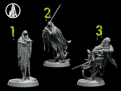 DnD Forsaken Soul Miniature undead miniature - 3 Poses - 28mm scale Tabletop gaming DnD Miniature Dungeons and Dragons dnd 5e - Plague Miniatures