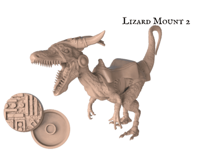 DnD Lizard Mount - 25mm base | 32mm scale | Tabletop gaming DnD Miniature Dungeons and Dragons,dnd monster manual - Plague Miniatures