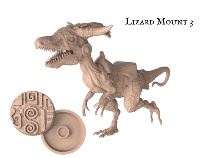 DnD Lizard Mount - 25mm base | 32mm scale | Tabletop gaming DnD Miniature Dungeons and Dragons,dnd monster manual - Plague Miniatures