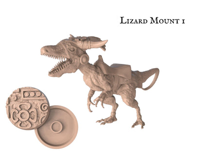 DnD Lizard Mount Miniature - 25mm base | 32mm scale | Tabletop gaming DnD Miniature Dungeons and Dragons,dnd monster manual - Plague Miniatures shop for DnD Miniatures