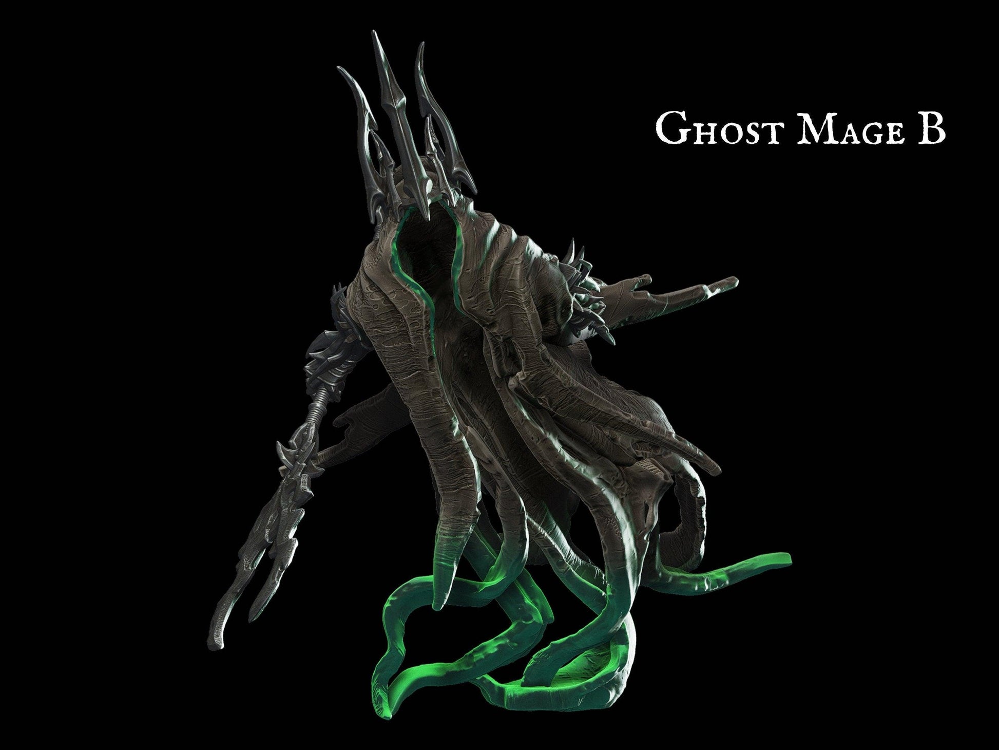 DnD Mage Ghost Miniature ttrpg miniature - 28mm scale Tabletop gaming DnD Miniature Dungeons and Dragons, Mage miniature, dnd 5e wargaming - Plague Miniatures shop for DnD Miniatures