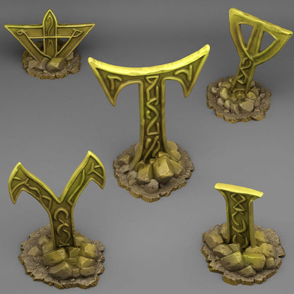 DnD Mysterious Cursed Cross Wargaming Ruin Terrain | 28mm Scale or 32mm Scale - Plague Miniatures