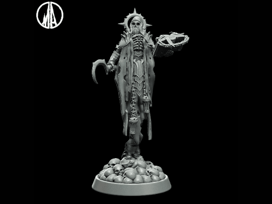 DnD Necromancer Miniature Skeleton Miniature Undead Miniature - 3 Poses - 28mm scale Tabletop gaming DnD Miniature Dungeons and Dragons,dnd 5e - Plague Miniatures