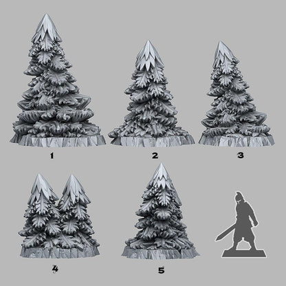 DnD Pine Tree Miniatures Plant Terrain Forest Terrain | 28mm or 32mm scale | Tabletop Scenery | Dungeons and Dragons, DnD terrain DnD 5e - Plague Miniatures