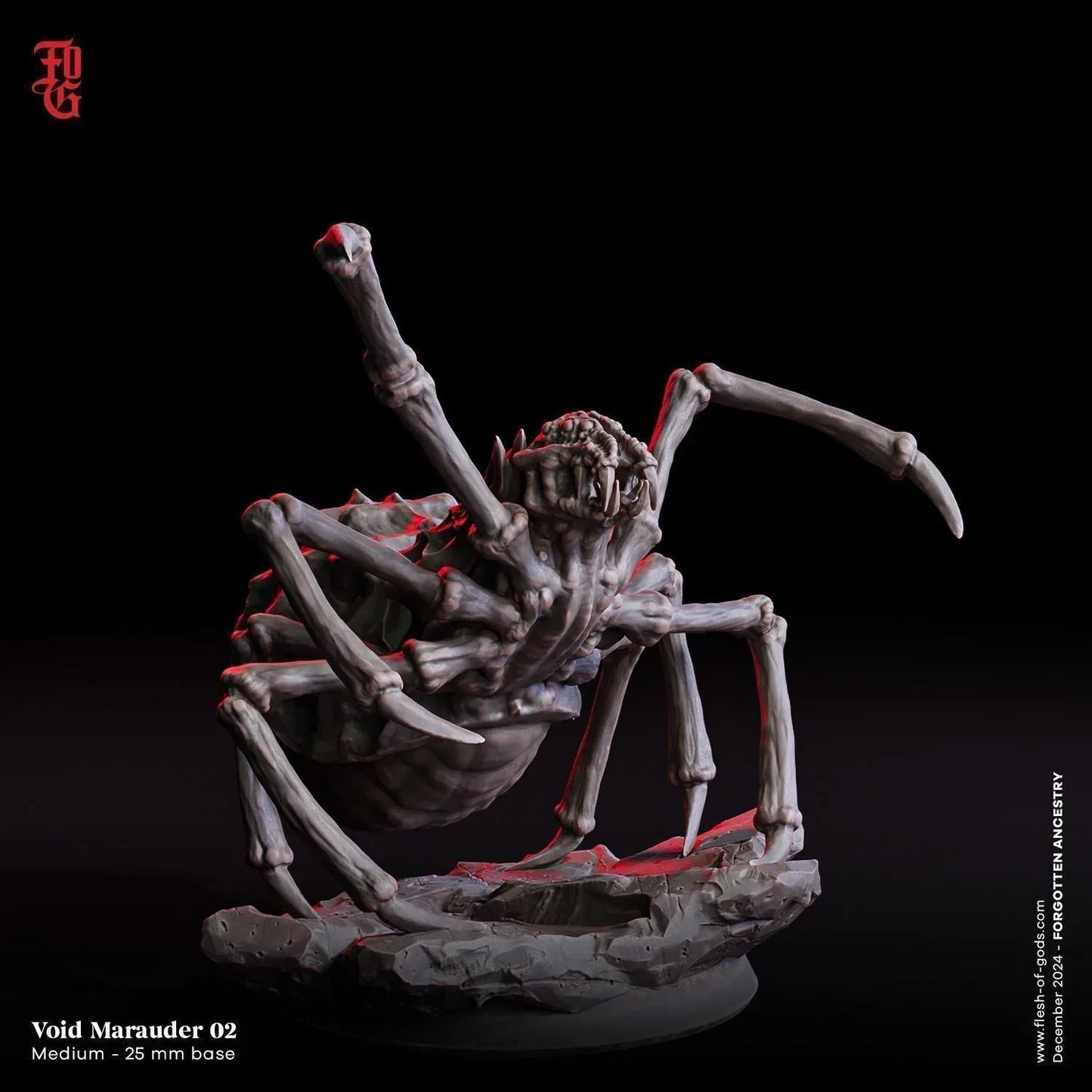 DnD Spider Miniature | Void Marauder Arachnid Monster Figurine | 32mm Scale - Plague Miniatures