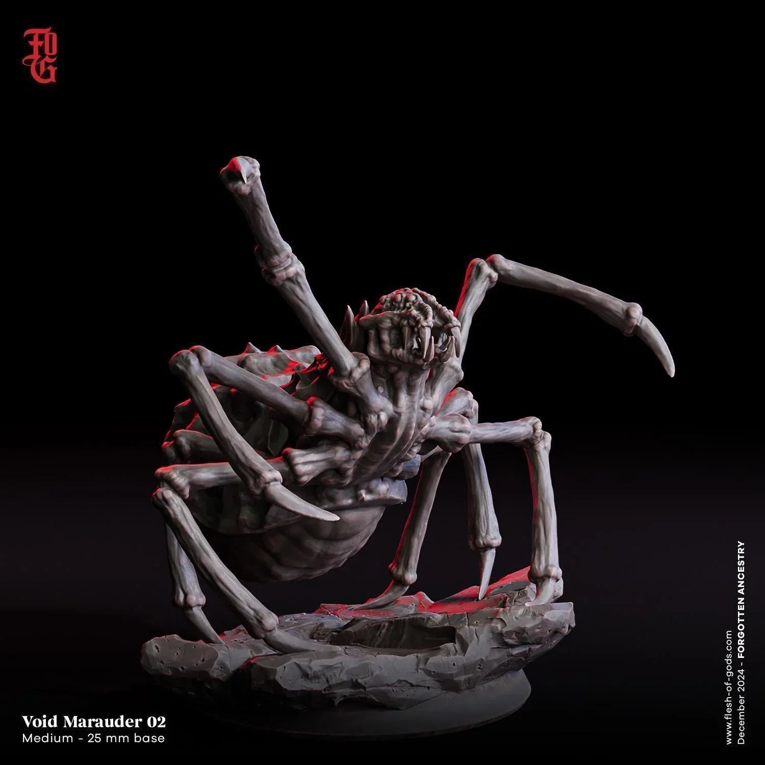 DnD Spider Miniature | Void Marauder Arachnid Monster Figurine | 32mm Scale - Plague Miniatures