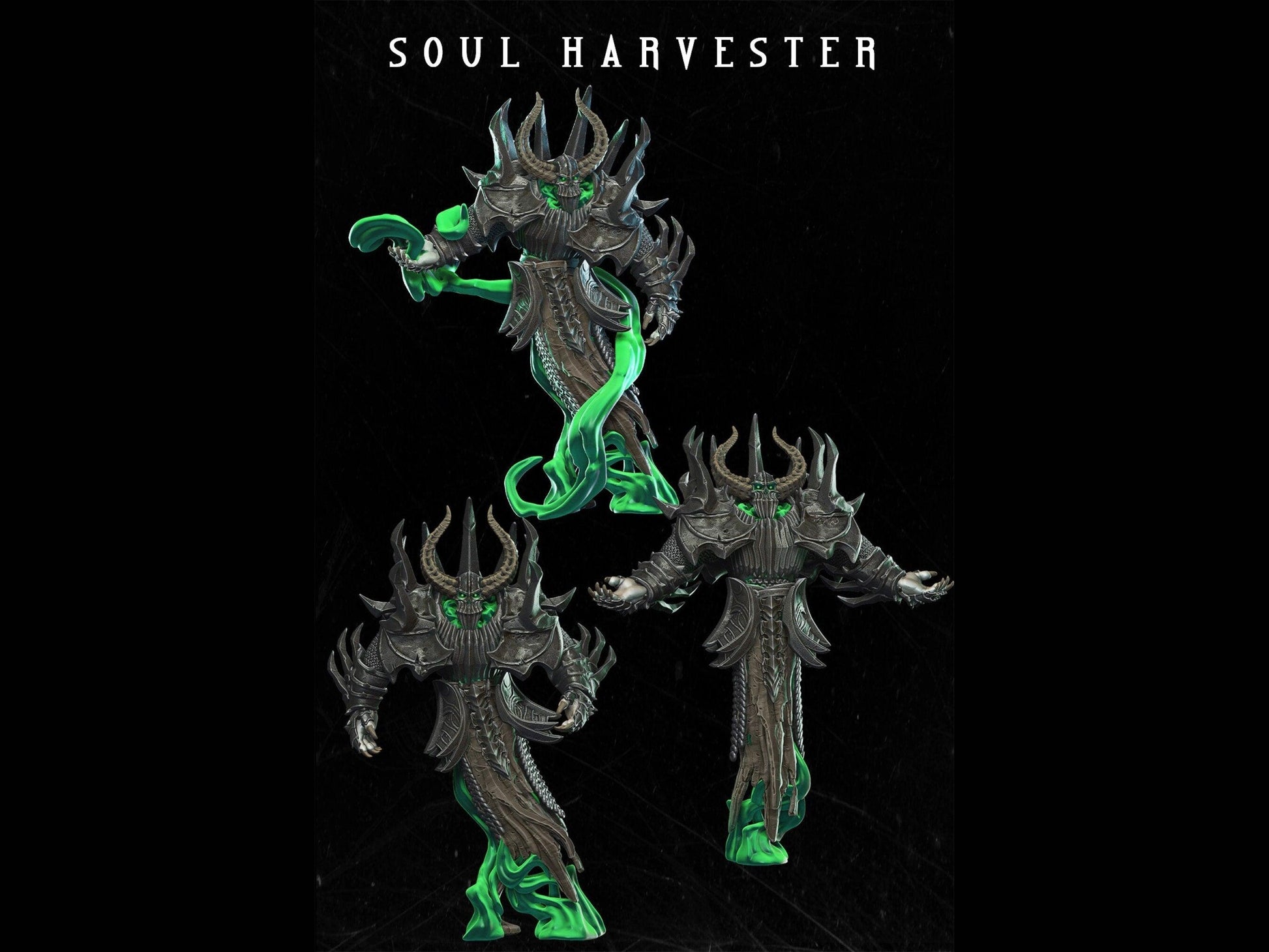 DnD Undead Monster Soul Harvester Miniature 28mm scale Tabletop gaming DnD Miniature Dungeons and Dragons, dnd 5e dungeon master gift demon miniature - Plague Miniatures