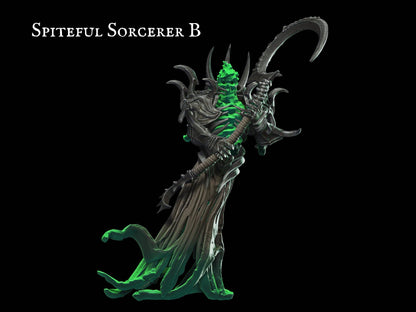 DnD Undead Monster Spiteful Sorcerer Miniature 28mm scale Tabletop gaming DnD Miniature Dungeons and Dragons, dnd 5e dungeon master gift - Plague Miniatures