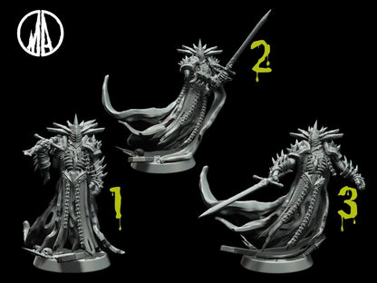 DnD Vile Knight Miniature - 3 Poses - 28mm scale Tabletop gaming DnD Miniature Dungeons and Dragons dnd 5e - Plague Miniatures