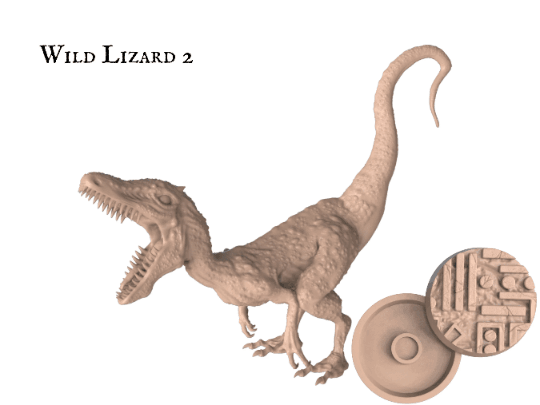 DnD Wild Lizard - 25mm base | 32mm scale | Tabletop gaming DnD Miniature Dungeons and Dragons,dnd monster manual - Plague Miniatures