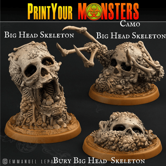 Double-Headed Bone Skeleton Miniatures for D&D | Tabletop Gaming Figurines - Plague Miniatures