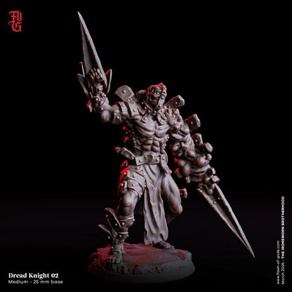 Dread Knight Miniature | Aberration Fighter Living Weapon Figurine | 32mm Scale - Plague Miniatures