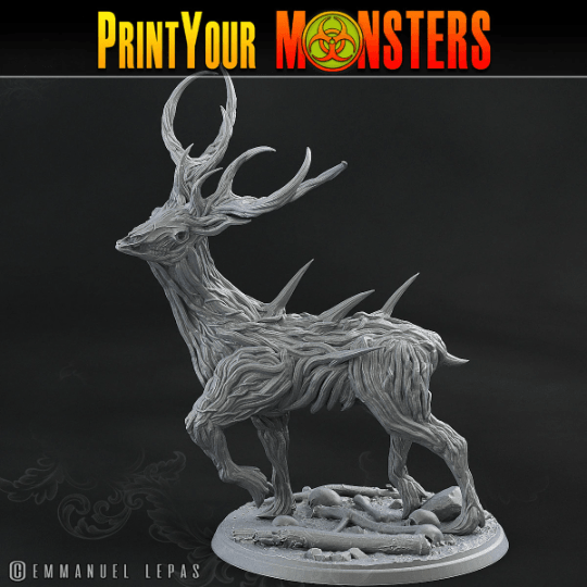 Dreadwood Guardian Miniature | Horrifying Forest Monster Deer for Tabletop Gaming - Plague Miniatures