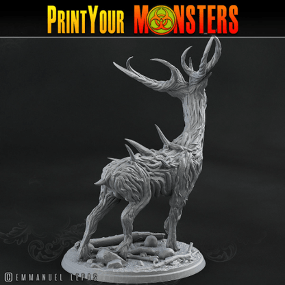 Dreadwood Guardian Miniature | Horrifying Forest Monster Deer for Tabletop Gaming - Plague Miniatures