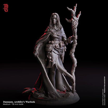 Dunsany, Archfey's Warlock Miniature | Spellcaster Figurine for DnD | 32mm or 75mm Scale - Plague Miniatures