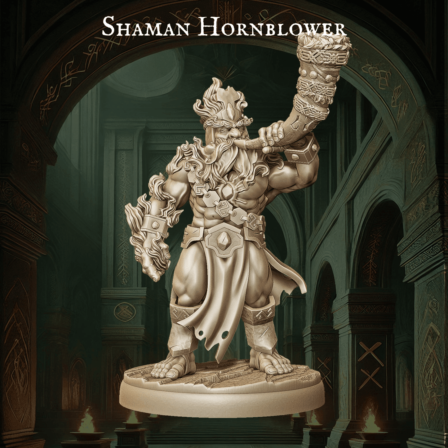 Dwarf Command Groups - 9 Poses | Tabletop Wargaming Miniatures | DnD Dwarf Army Bannerman - Plague Miniatures