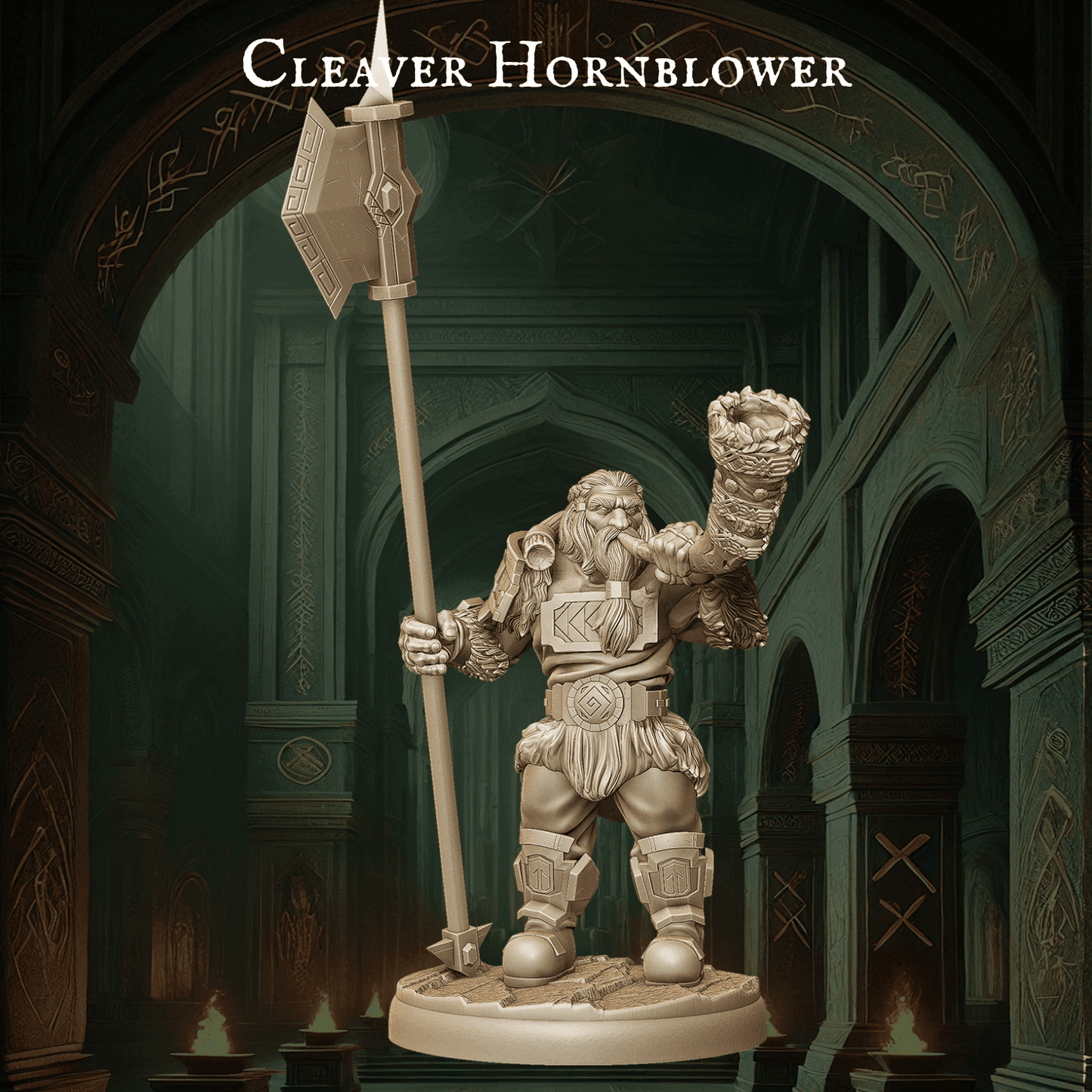 Dwarf Command Groups - 9 Poses | Tabletop Wargaming Miniatures | DnD Dwarf Army Bannerman - Plague Miniatures