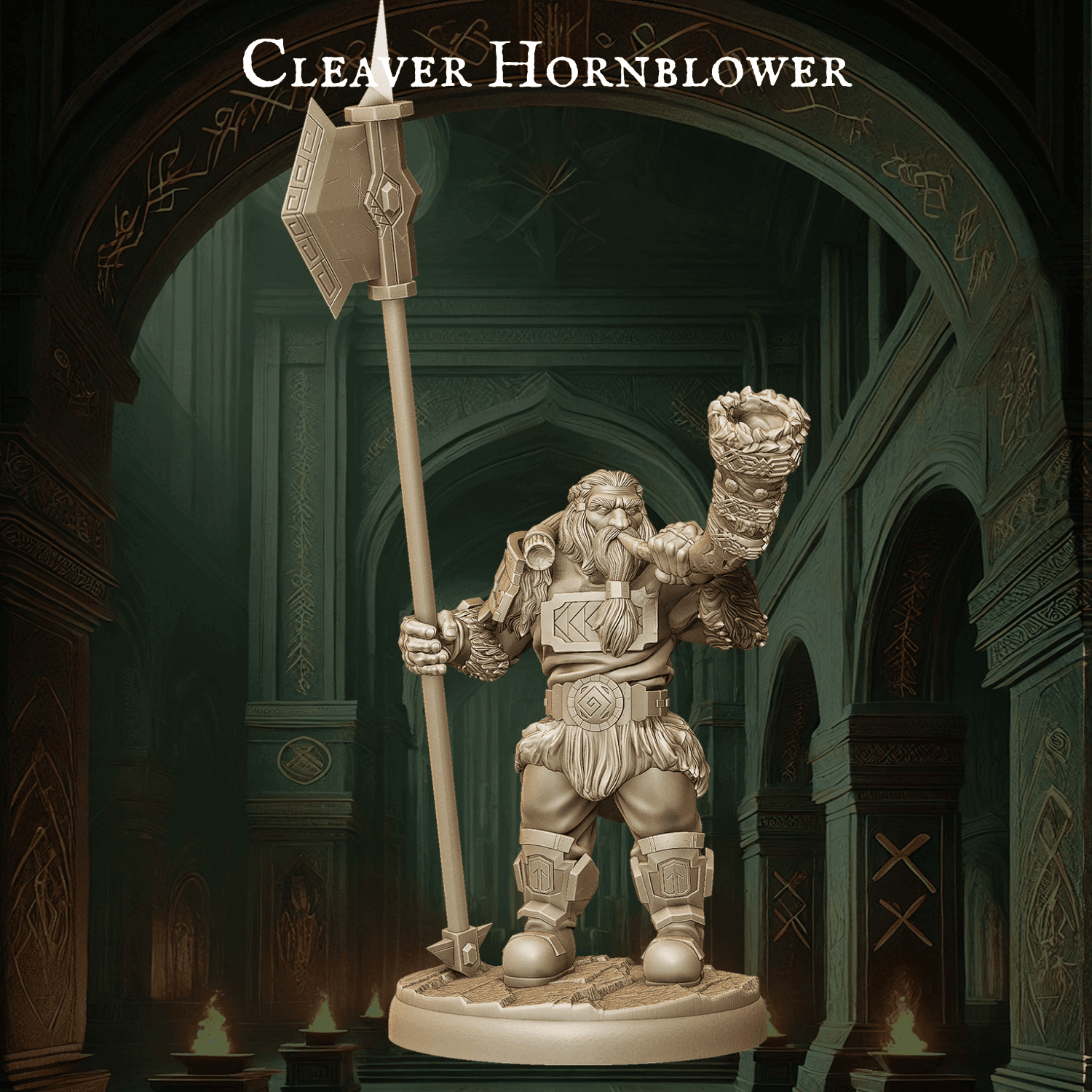 Dwarf Command Groups - 9 Poses | Tabletop Wargaming Miniatures | DnD Dwarf Army Bannerman - Plague Miniatures