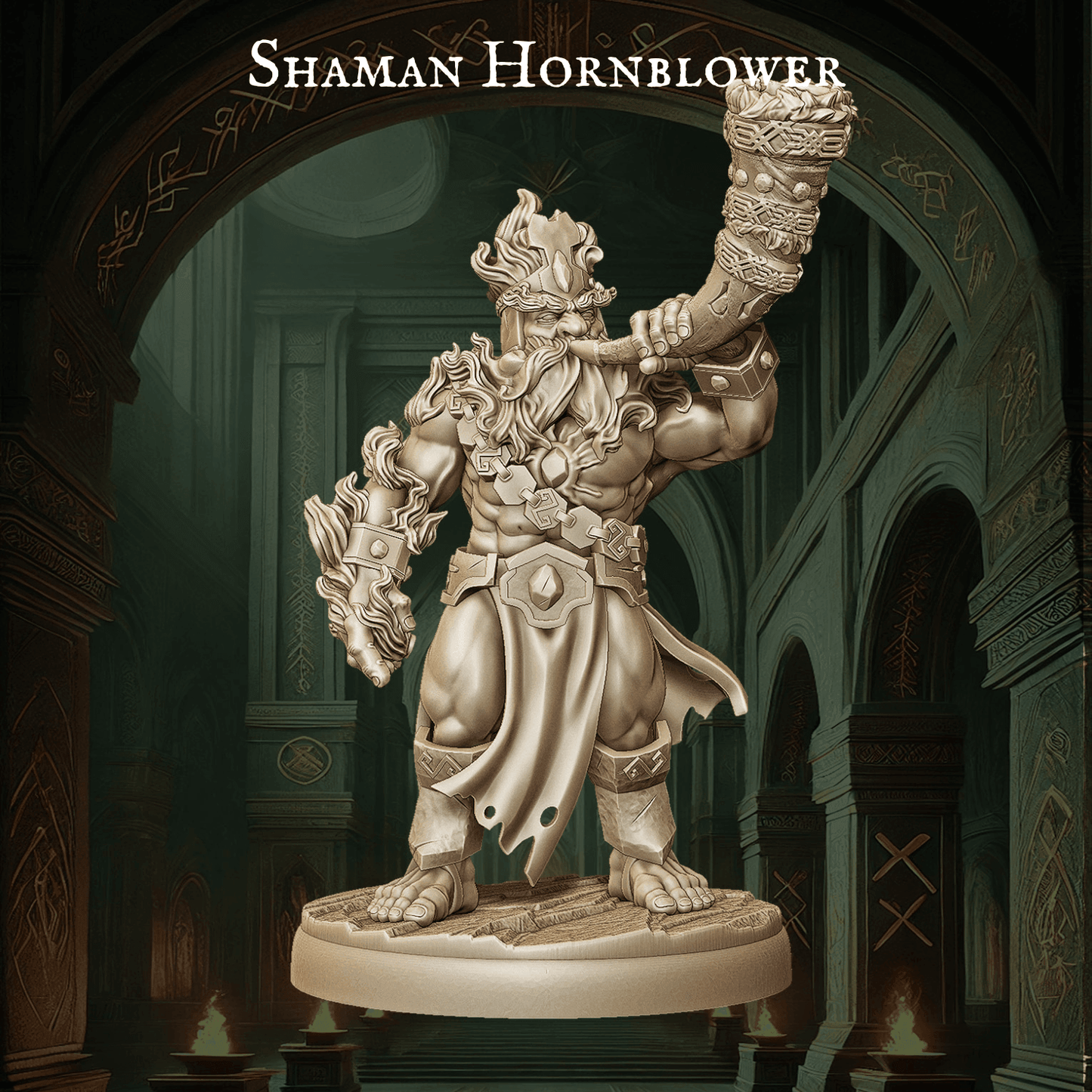 Dwarf Command Groups - 9 Poses | Tabletop Wargaming Miniatures | DnD Dwarf Army Bannerman - Plague Miniatures
