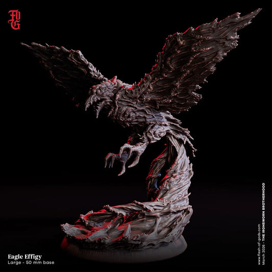 Eagle Effigy Miniature | Large Primordial Monstrosity Guardian Figurine | 50mm Base - Plague Miniatures