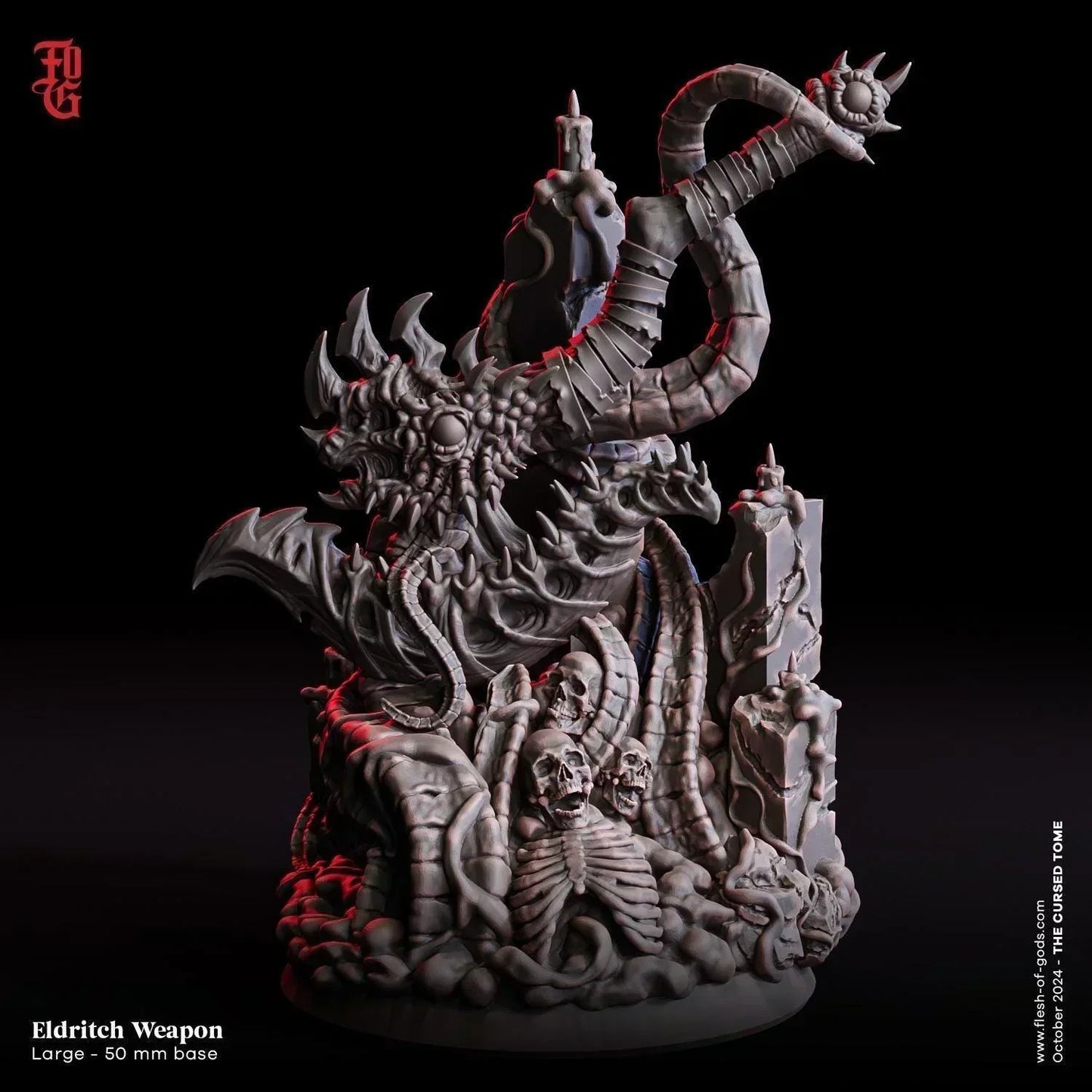 Eldritch Weapon Artifact Miniature | Living Aberration Item | 50mm Base - Plague Miniatures
