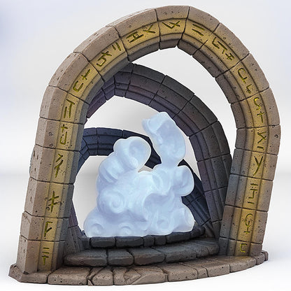 Elf Celestial Portal Miniature | Cloud Effect | Enchanted Dungeon Terrain Prop | 28mm or 32mm Scale - Plague Miniatures