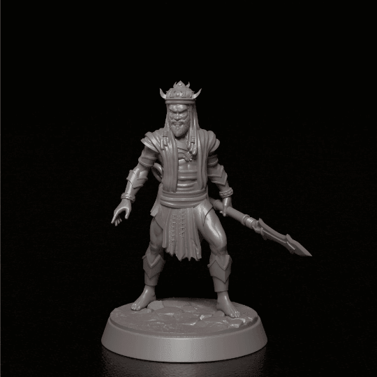 Ethiopian Fighter Miniature | Ethiopian Mythology Aksum Warrior | 32mm Scale - Plague Miniatures