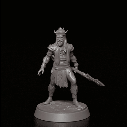 Ethiopian Fighter Miniature | Ethiopian Mythology Aksum Warrior | 32mm Scale - Plague Miniatures