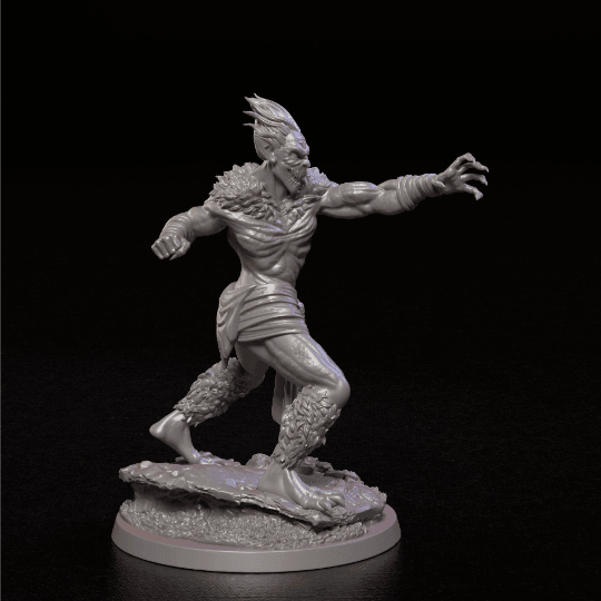 Ethiopian Goblin Creature | Bouda Miniature for DnD 5e | 32mm Scale - Plague Miniatures