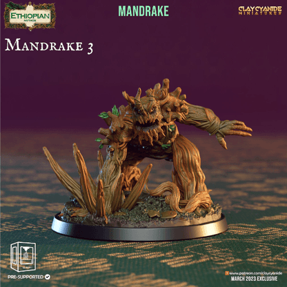 Ethiopian Mandrake Miniature | Enchanted Flora for Tabletop Adventures | 32mm Scale - Plague Miniatures