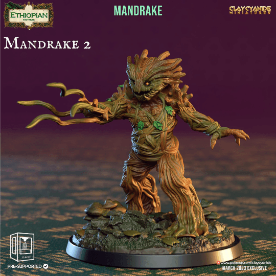Ethiopian Mythos Mandrake | Monster Miniature for 5e | 32mm Scale - Plague Miniatures