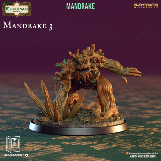 Ethiopian Mythos Mandrake | Monster Miniature for 5e | 32mm Scale - Plague Miniatures