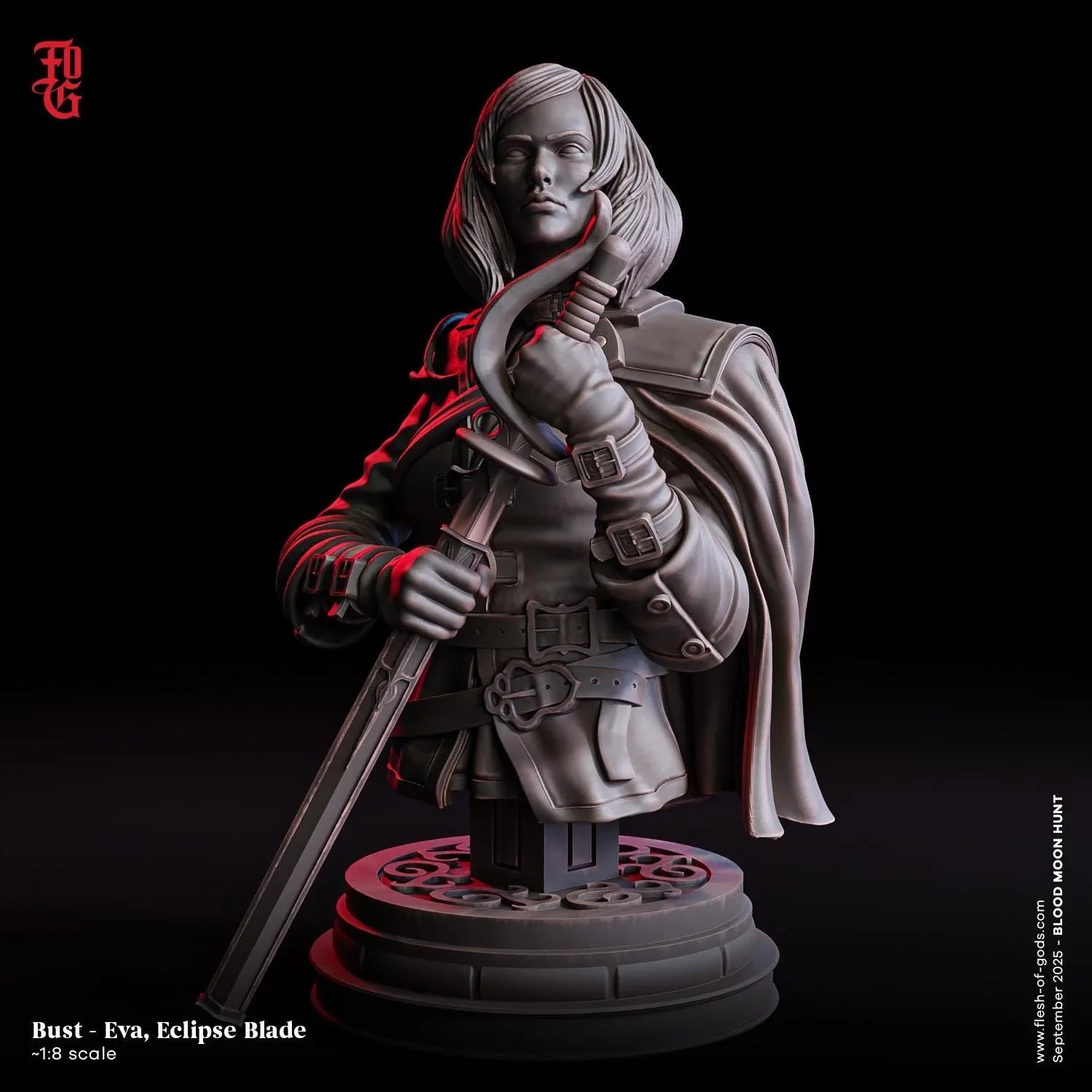 Eva, Eclipse Blade | Human Rogue Miniature | 32mm Scale or 75mm Scale - Plague Miniatures