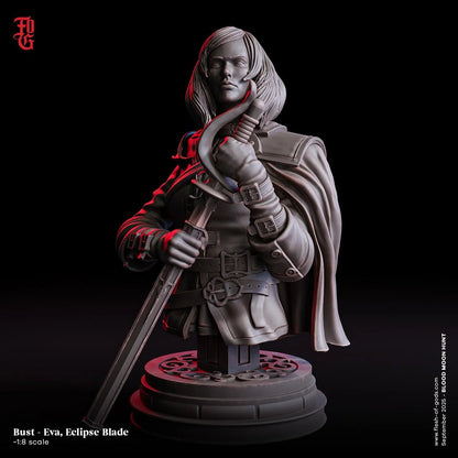 Eva, Eclipse Blade | Human Rogue Miniature | 32mm Scale or 75mm Scale - Plague Miniatures